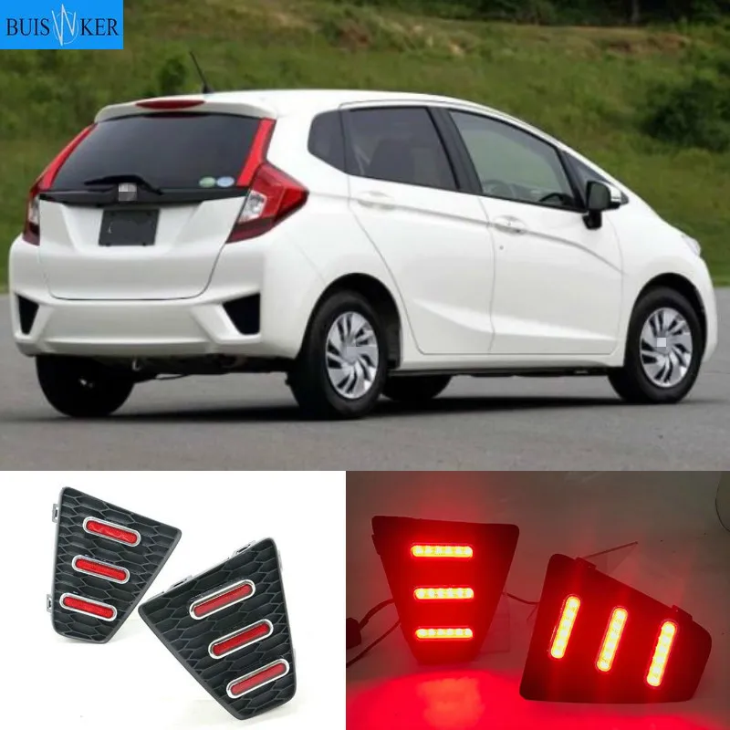 

For Honda Jazz Fit 2014 2015 2016 2017 Multi-functions LED Rear Bumper Light Fog Lamp Brake Light Turn Signal Reverse Light