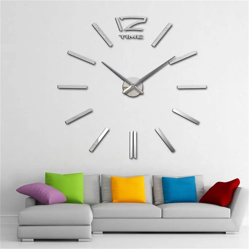 2019wedding decoration WallClock Watch muhsein 3D DIY Acrylic Mirror Wall Stickers Decor Living Room Quartz Needle FreeShipping