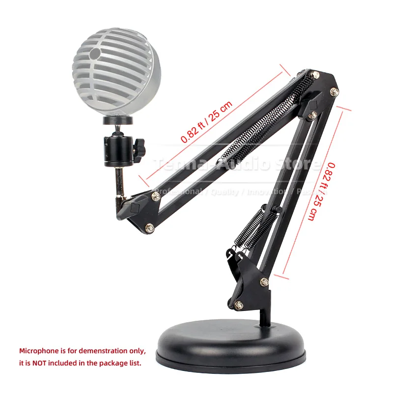 Tabletop Round Base Suspension Microphone Stand For SHURE MV5 USB MV 5 Mic Boom Arm Scissor Table Mount Desktop Bracket Holder