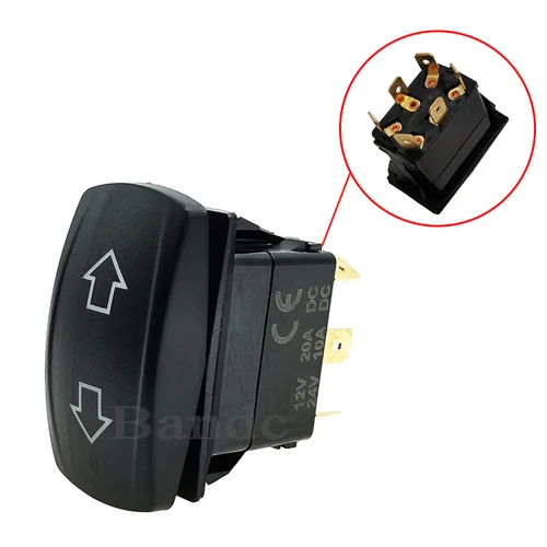 Imagen 1 del producto Flechas de 6 pines (encendido)-apagado-(encendido) DPDT interruptor basculante de marcha atrás de polaridad momentánea para el estilo ARB/Carling/NARVA, luces Led azules duales