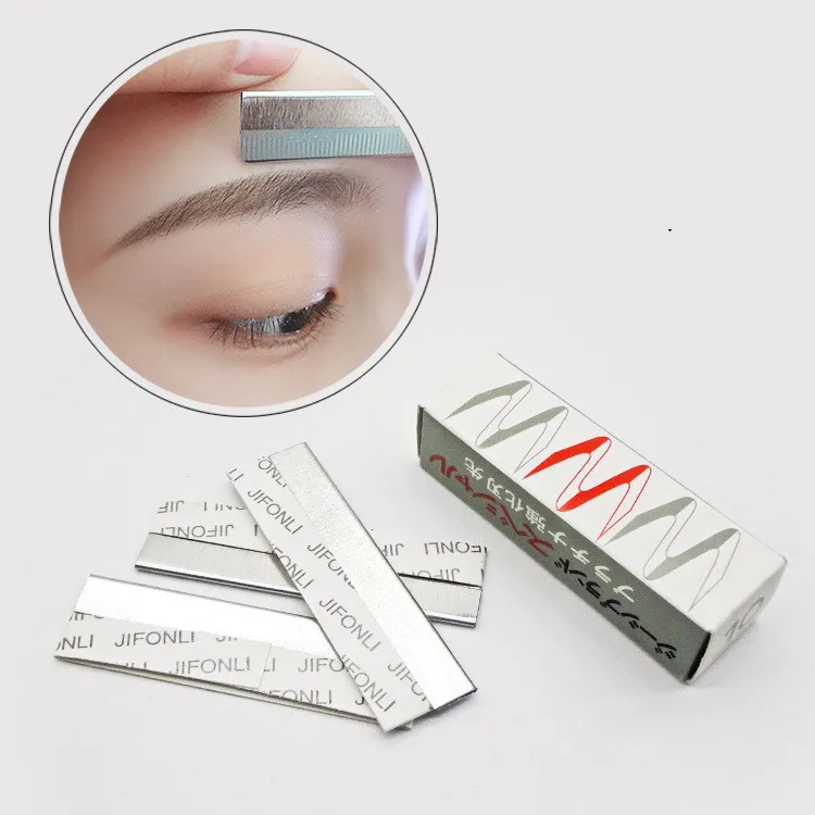 10 ชิ้น/เซ็ตมีดโกนคิ้วTrimmerใบมีดมีดใบมีดRemover Shaperเครื่องมือProfessional Make Up Tools T0665