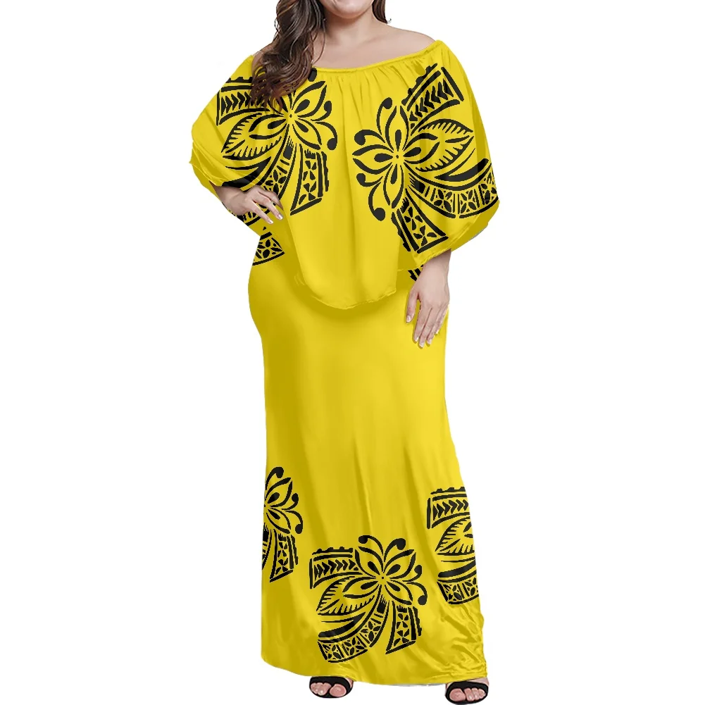 

Polynesian Tribal Design Women Sexy Dress Custom Made Fashion Lady Charming Sexy Close-Fitting Dress No Minimum 1 MOQ