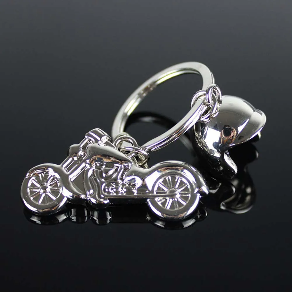 Personality Creative Motorcycle Helmet Keychain Car Keychain Metal Motorcycle Car Modeling Accessories Keychain Pendant