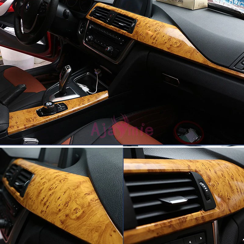 30cm*1m Car-Styling Interior Wood Color Car Sticker Moulding Film For Toyota Land Cruiser FJ100 LC100 Accessories