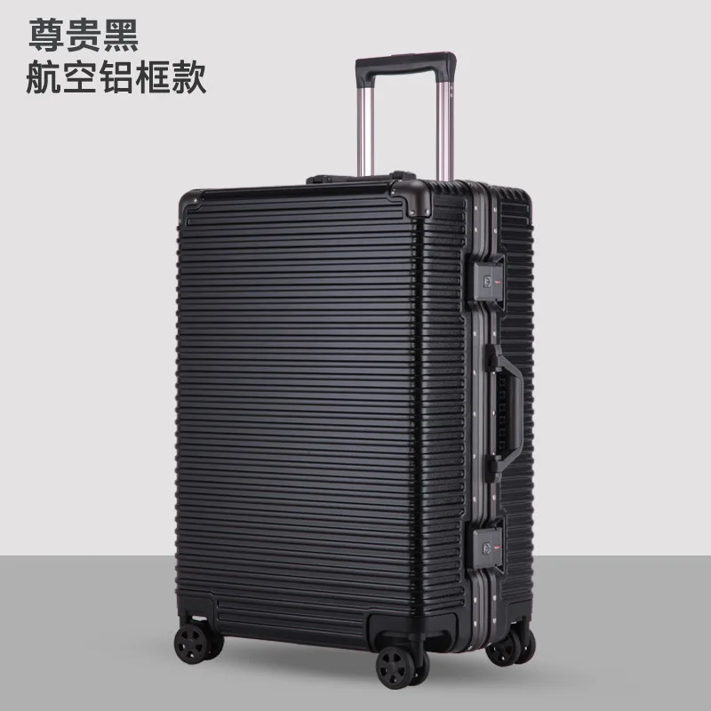 Valise à roulettes TSA avec verrouillage par mot de passe, bagage à roulettes, valise de haute qualité avec cadre en aluminium épais, 18, 20, 22, 24 pouces