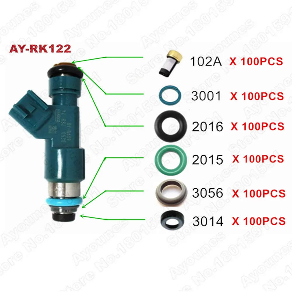 

100sets 6G9N-AB fuel Injector repair kits for Volvo XC90 S80 30777501 2007-2013 for AY-RK122