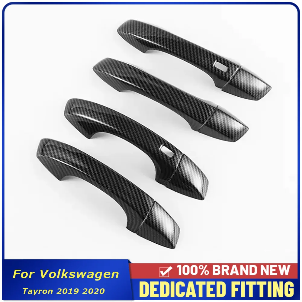 

Car Styling For Volkswagen Tayron 2019 2020 ABS Carbon Fiber Car Outer Door Handle Cover Trims Frame