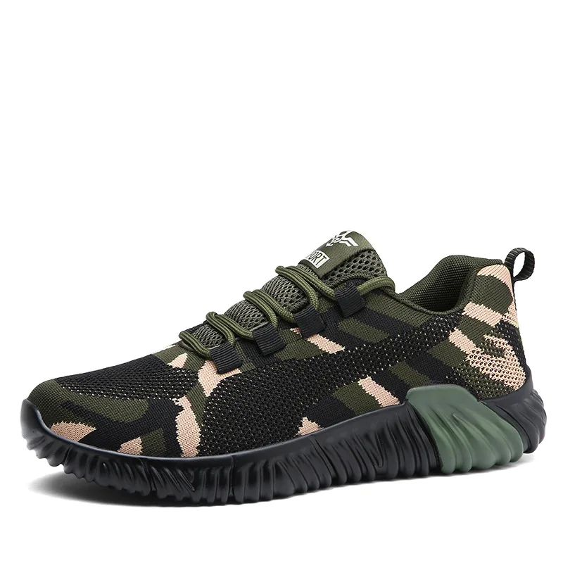 Summer Casual Shoes Mesh Camouflage Men Shoes Breathable High Quality Men Sneakers Non Slip Damping Outdoor Shoes for Men