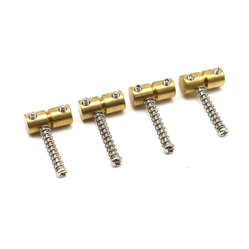 Set of 2 Long and 2 Short Electric Bass Guitar Bridge Saddle Mounting Screw Fixed String Saddle Guitar Accessories