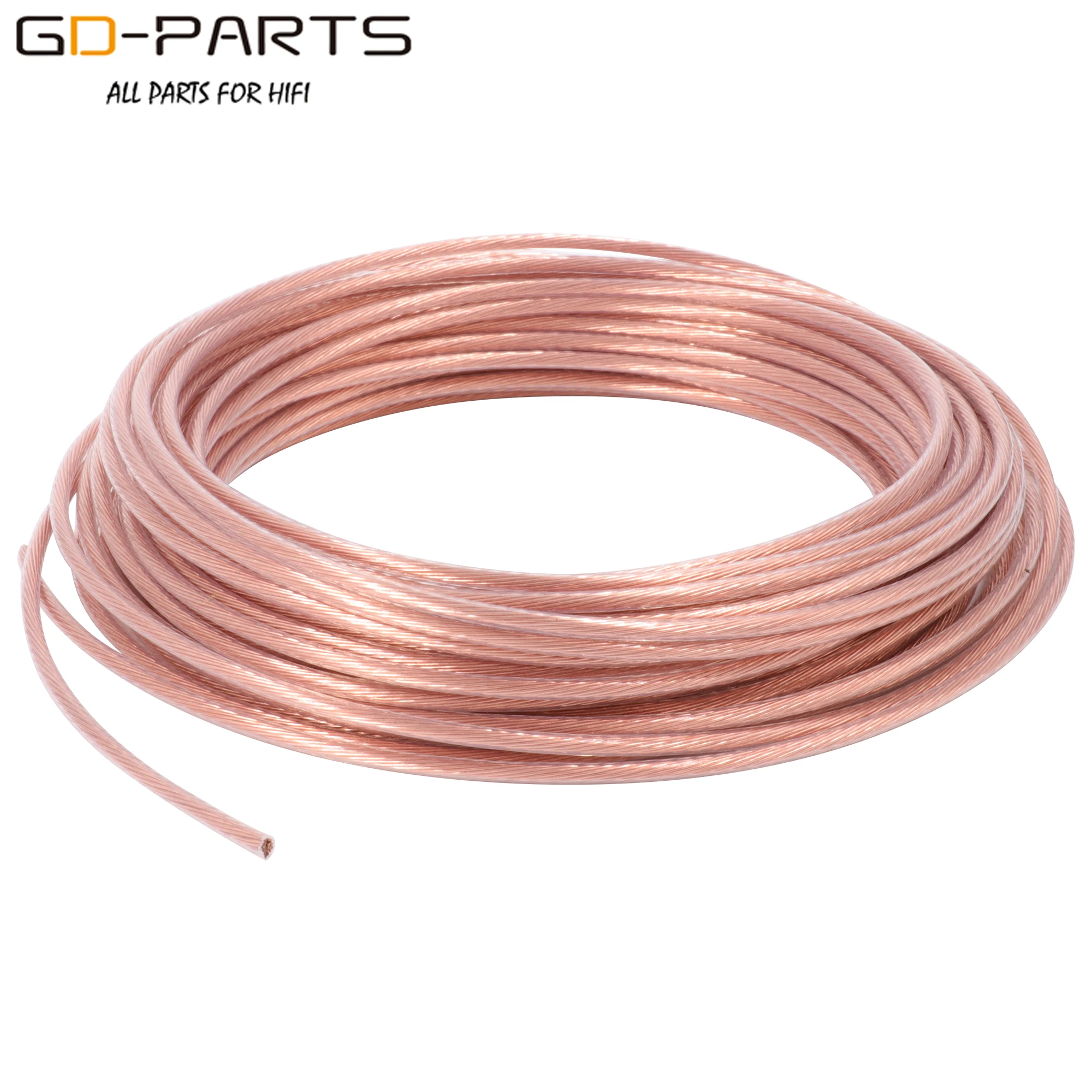 GD-PARTS 1.5mm 2mm 4mm 6mm High Purity PTFE OCC Wire Cable DIY Copper Power Cord Hifi Audio Amplifier Upgrade Line 19 Stands