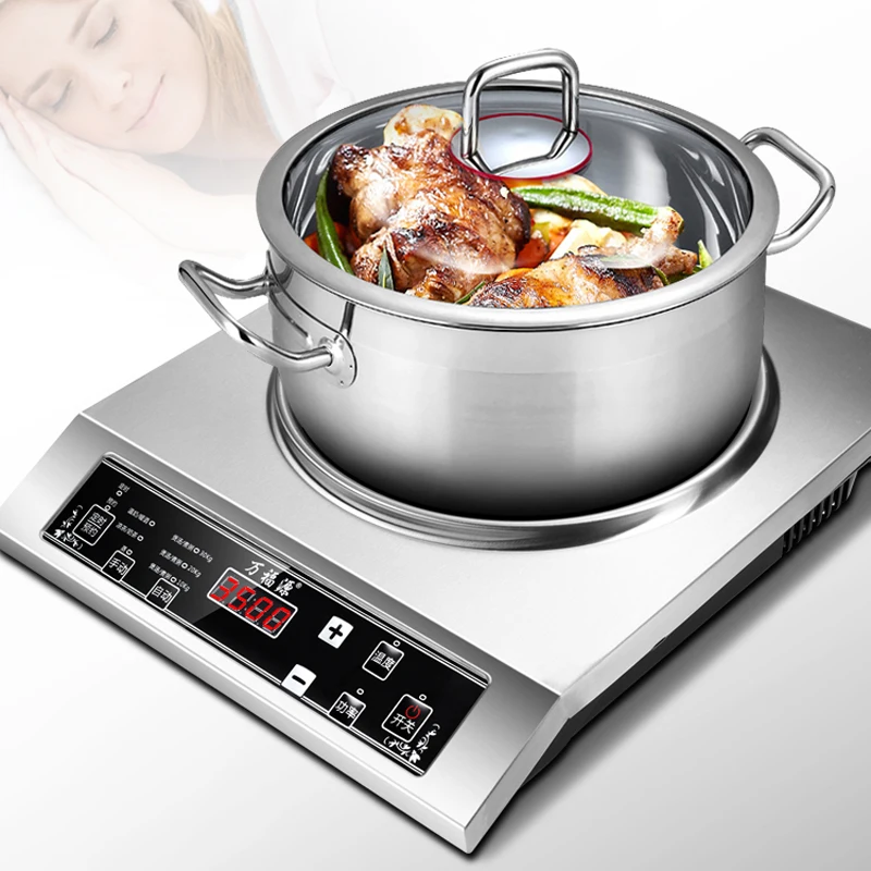 Commercial Induction Cooker 3500W High Power Energy Saving Concave Induction Cooker Household Battery Stove Explosion Concave