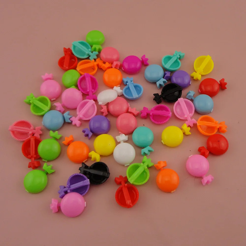 100PCS 1.2cm*2.3cm Chunky Fish Plastic Side Hairpins Sunflower Hair Clips for Kids Hair Accessories Frog Hair Barrettes