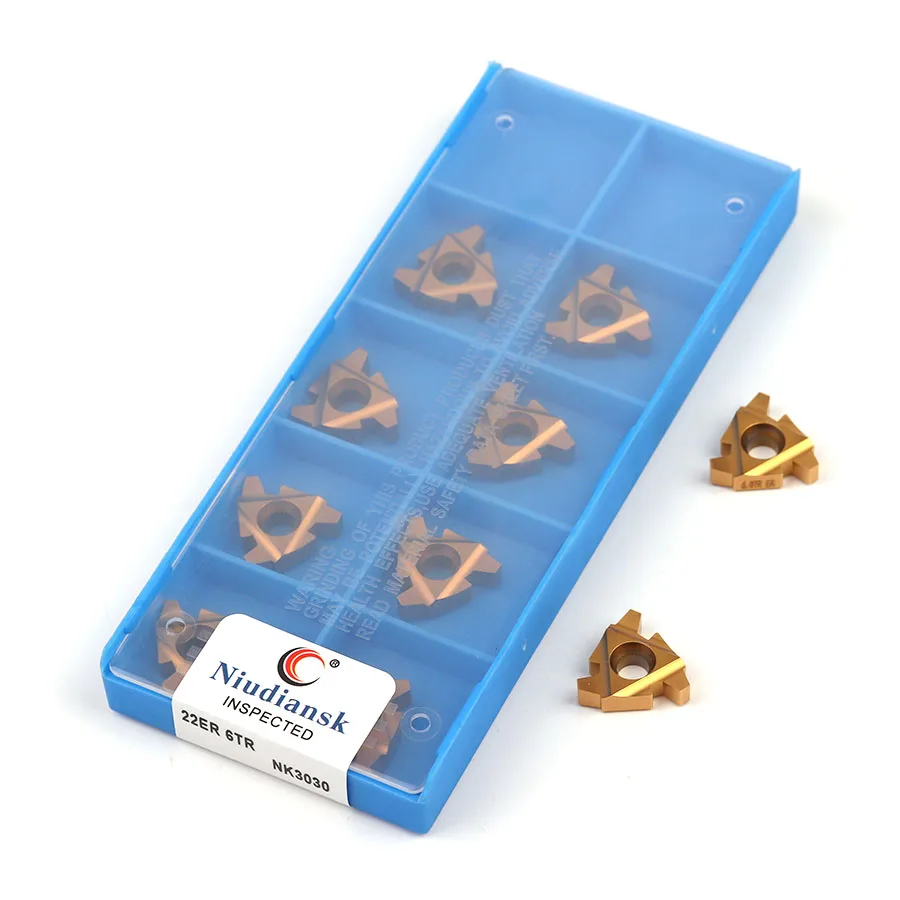 22ER 4.0TR 5.0TR 6.0TR 22IR 4TR 5TR 6TR NK9030 NK3030 inserti per filettatura in metallo duro tornio CNC lame da taglio utensili per tornitura filettati