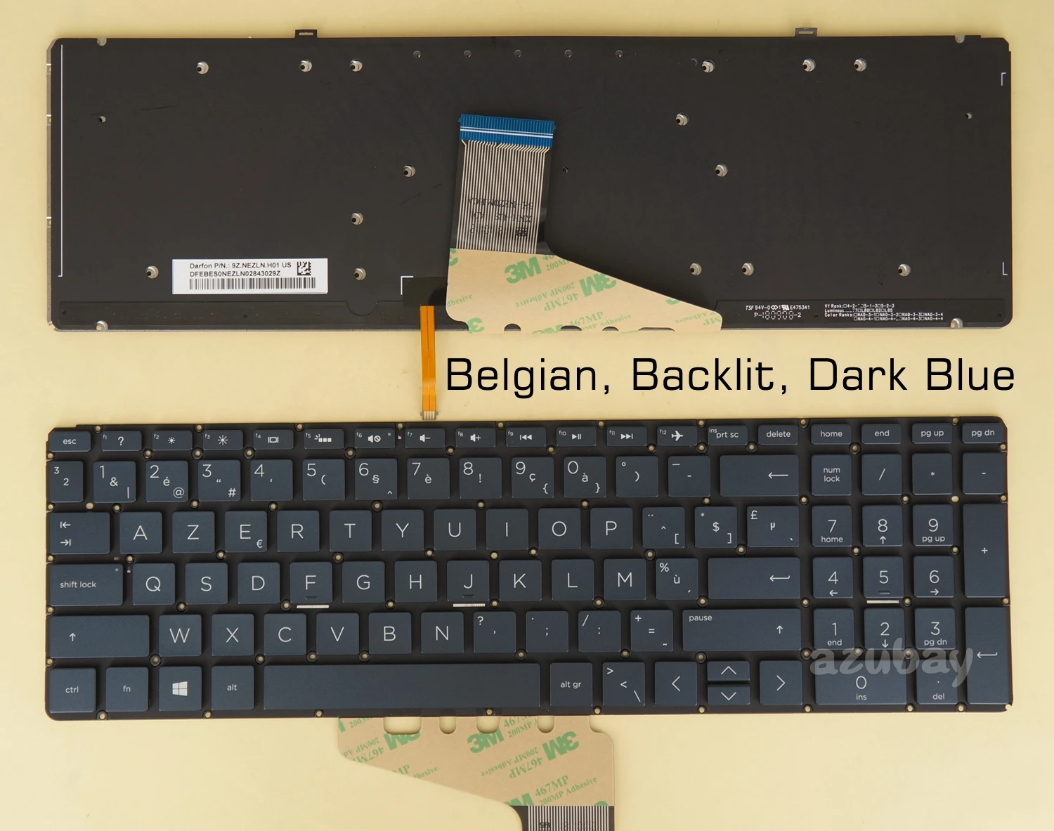 Belgian Keyboard for HP Spectre 15-df 15- df0003nb df0010nb df0013nb df0022nb df0023nb df0025nb df0027nb 9Z.NEZBQ.J1A Backlit