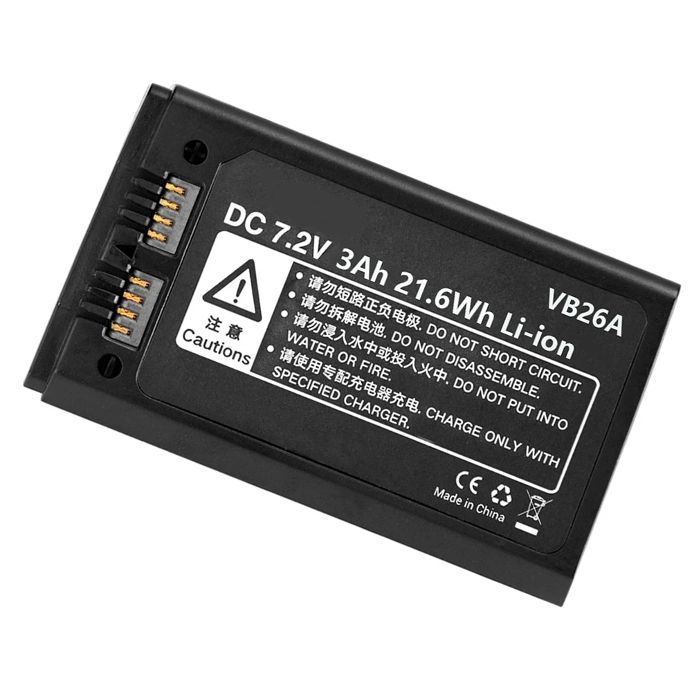 

VB26A VB26 Li-ion Battery 3000mAh Replacement Battery for Godox V1S V1C V1N V1F V1O V1P Round Head Flash