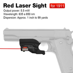 Ppt boa visão laser acessórios militares laser aimer vermelho mira laser para 1911 pistola para rifle escopo para caça HK20-0022