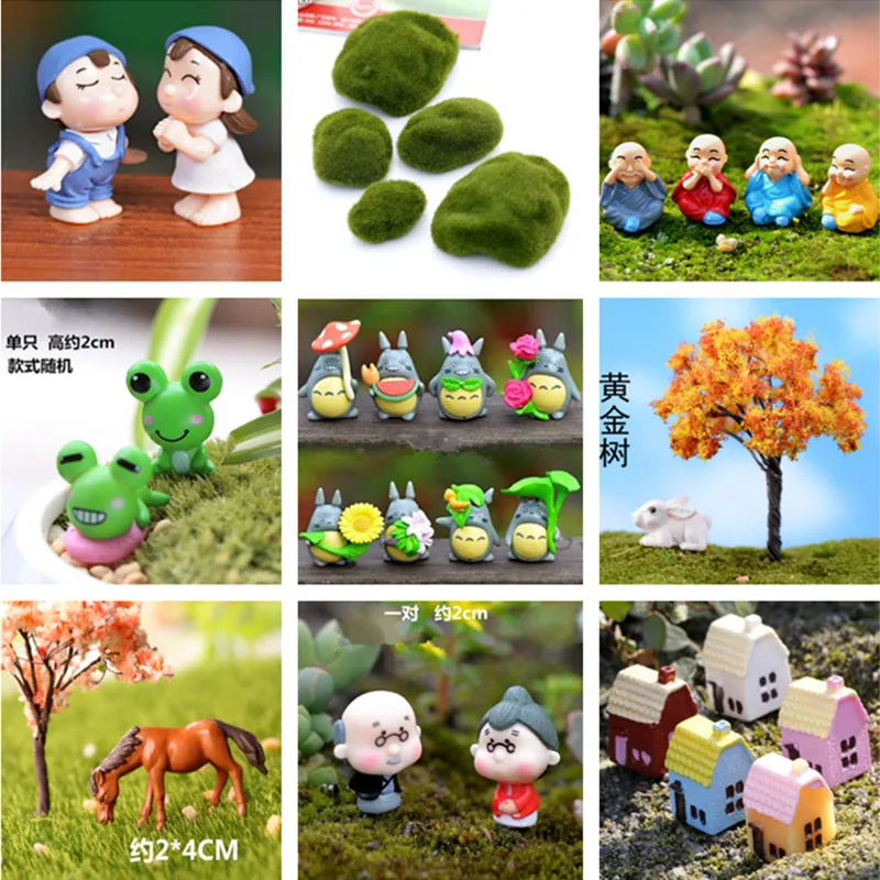 Micro Landscape Grass Lovers Rabbit squirrel duck figurine home decor miniature fairy garden decoration accessories Resin modern