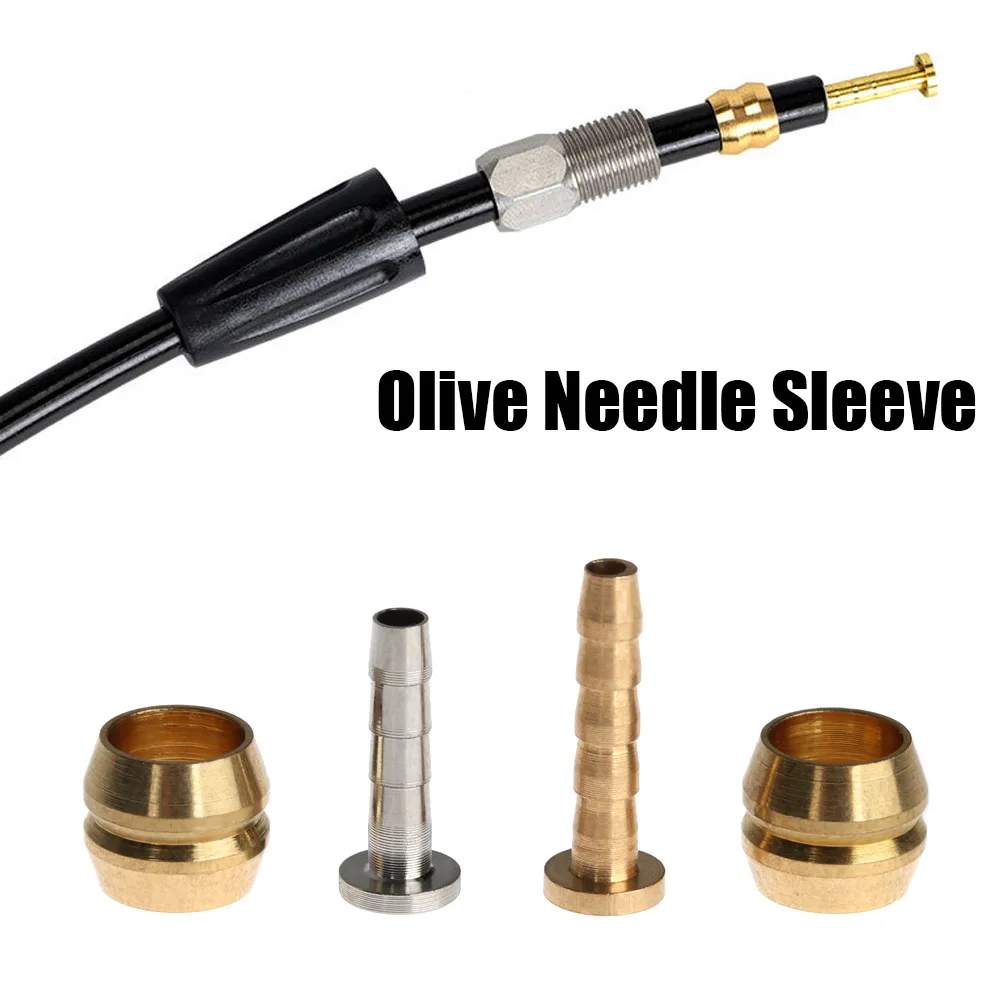 10 Sets Original Olive Needle Sleeve Connector Insert Hydraulic Disc Brake Oil Tube Hose For BH59 BH90 Bicycle Alloy Accessories