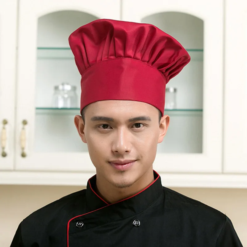 Restaurant Chef Hat Baker Chef Adjustable Catering Elastic Kitchen Cook Hat Men Cap Kitchen Cook uniform Kitchen Workwear Hat