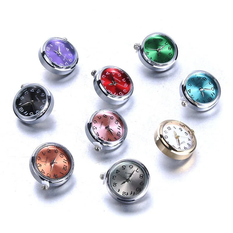 DIY 18mm Glass Watch Snap Buttons Interchangeable Jewelry Can Move Replaceable Snaps Buttons Fit Snap Button Bracelet Jewelry