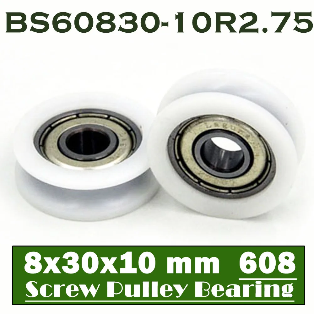 608 ZZ Ball Bearing Covered With POM Plastic 8*30*10 mm ( 2 PCS ) Plastic Pulley Bearings 608 Z 2Z