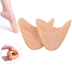 2Pcs Silikon Gel Toe Pads Weiche Ballett Pointe Tanz Schuhe Pads Fuß Schutz Einlegesohlen für Tänzer Fuß Pflege Werkzeug