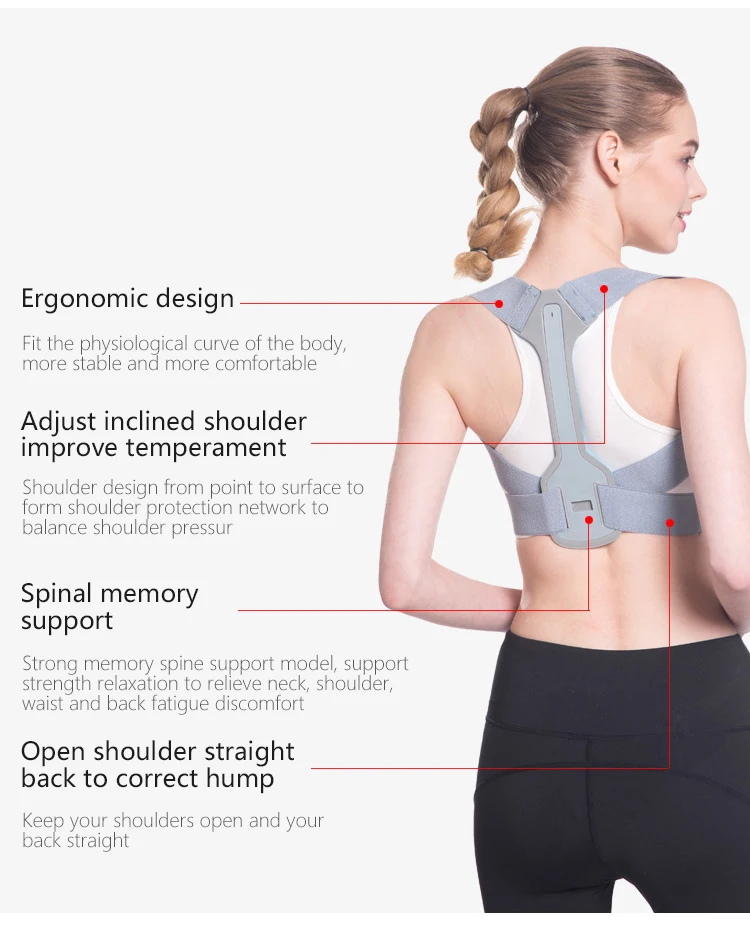 Getinfit regulowany korektor postawy plecy ramię wyprostuj ortopedyczny pasek z klamrą do kręgosłupa obojczyka podparcie pleców ulga w bólu