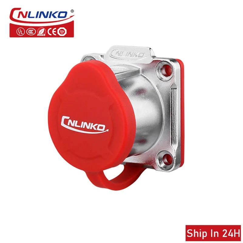 Cnlinko LP24 plastica IP67 impermeabile 3pin presa elettrica aeronautica AC500V 25A connettore di alimentazione per collegamento a filo circolare