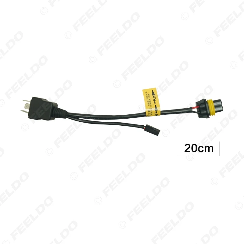 Feeldo carro escondeu h4 oi-baixo bi-xenon relé chicote de fios cabo do controlador para 35w 55w h4 lâmpada xenon cablagem