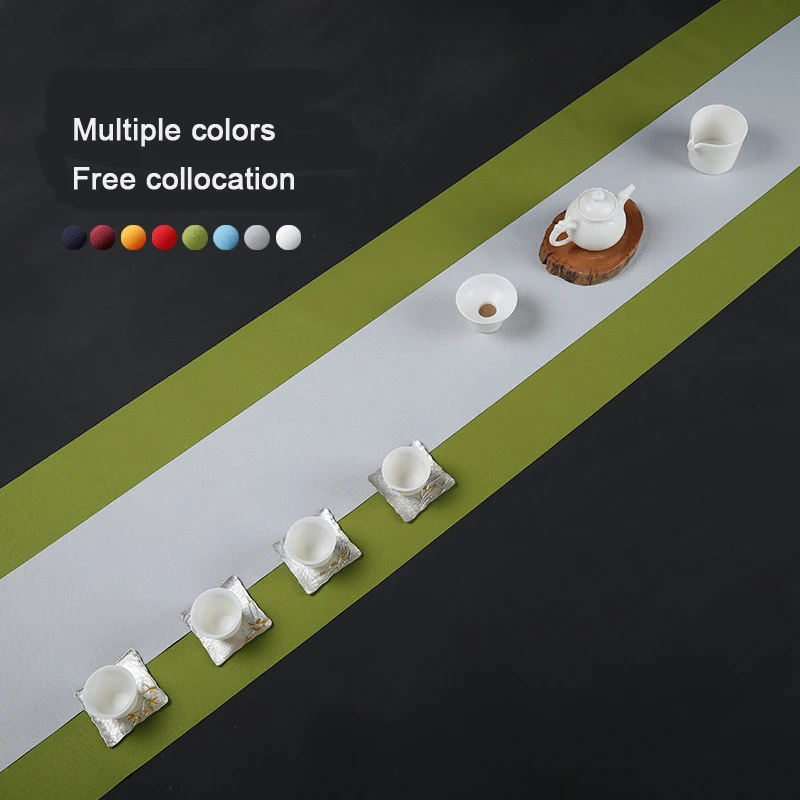 Waterproof Fiber Cotton Table Runner Simple Solid Color Table Cloth Christmas Wedding Party Restaurant Tea Table Decor Flag