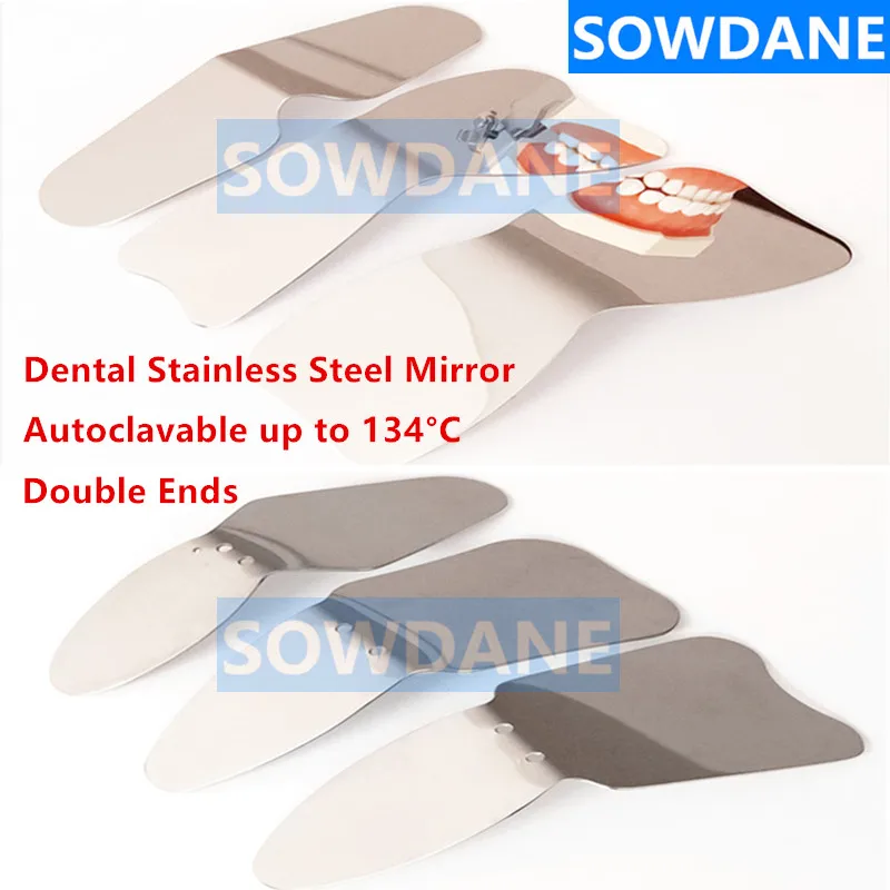 

2pcs/3pcs Dental Orthodontic Teeth Whitening Autoclavable Dental Photographic Mirror Reflector Double Sides Stainless Steel