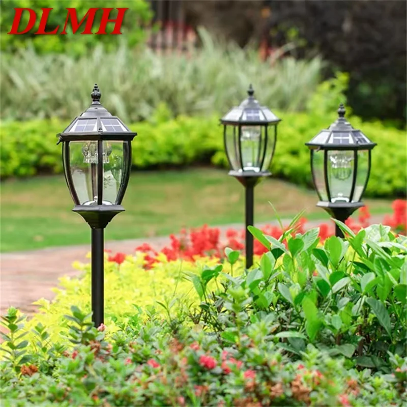 

DLMH Retro Simple Outdoor Black Lawn Lamp LED Light Classical Waterproof Home for Villa Path Garden