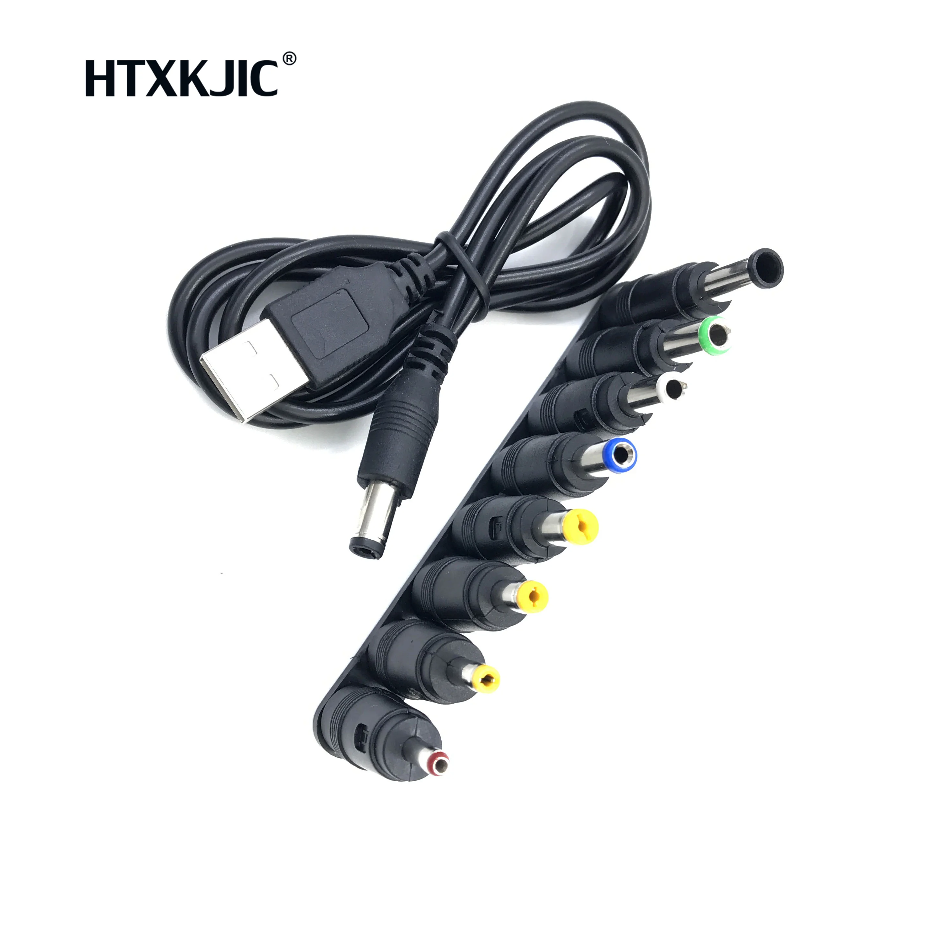 8+1pcs 5.5x2.1mm for Notebook Laptop AC DC Power Charger Supply Adapter Tips Connector Jack to Plug Charging for Tablets PC