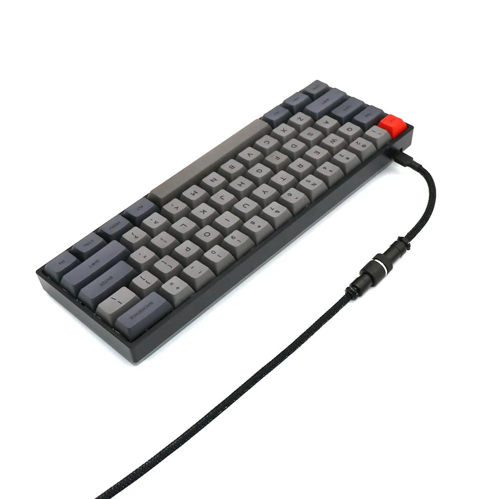 Custom Double Sleeved USB to TYPE C Mini Micro Cable for Mechanical Keyboard With Colorful GX12 Aviator