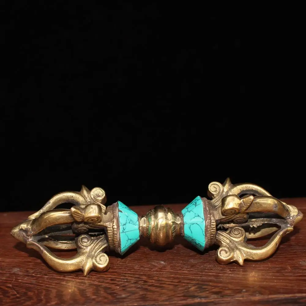 Exquisite Turquoise Inlaid with pure copper artifact