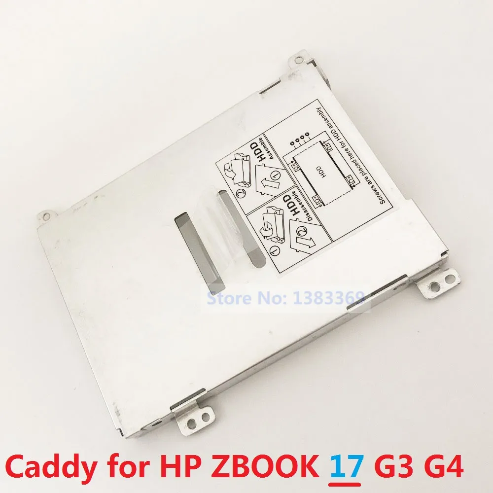 SATA HDD SSD 2.5 Secondary Slot Hard Drive Bracket Caddy Frame Interposer Connector Cable for HP ZBook 17 G3 G4 with Screws