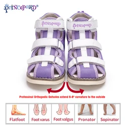 Princepard Children Orthopedic Shoe Closed Toe Toddler Girls Boys Sandals for Flat Feet with Arch Support Orthotic Insoles