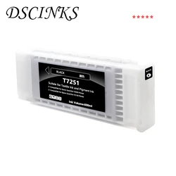 DSCINKS Textile T7251 T7252 T7253 T7254 T725A Ink Cartridge for Epson F2000 F2100 F2130 F2140 F2150 F2160 Printer 600ml
