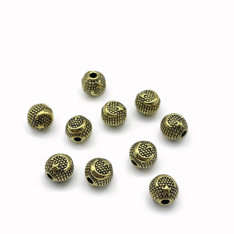15pcs 8mm metal alloy beads Xingyue Turkish national emblem for jewelry making DIY making prayer bracelet accessories