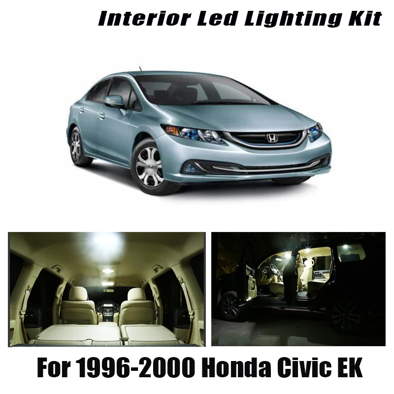 Canbus For Honda Civic 6 VI EK EK3 EK4 EK9 1996-1999 2000 Vehicle Led Interior Light License Plate Lamp Kit Car Lighting Bulbs