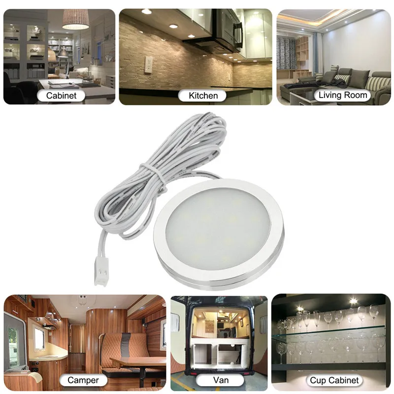 4PCS Led Licht 12v Caravan Decke Lampen Led-leuchten Auto Dach Lesen Licht Boot Camper Van Auto Innen beleuchtung – Detail 6