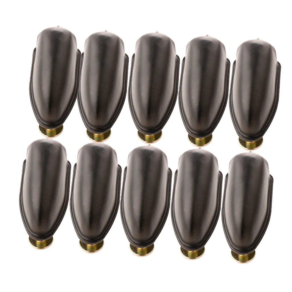 Tooyful Durable 10Pcs Metal Percussion Drum Set Lugs Bass Tom Snare Drum Claw Hooks DIY Black for Drummer