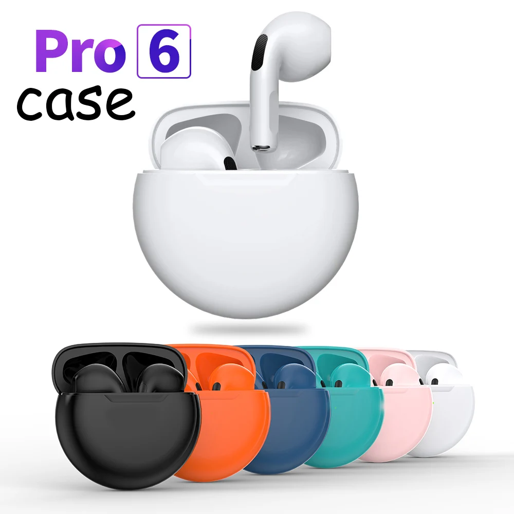 PRO 6 TWS Kopfhörer Fall Silikon Anti-herbst Schutzhülle Zubehör Drahtlose Kopfhörer Bluetooth Kopfhörer Ohrhörer Abdeckung