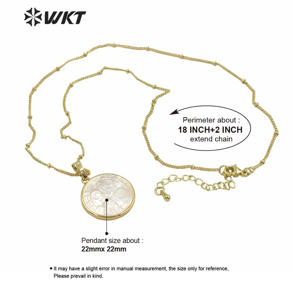 

WT-JN127 Лидер продаж, круглое перламутровое ожерелье из ракушек, религиозное христианское ожерелье с крестом и цепочкой из бисера