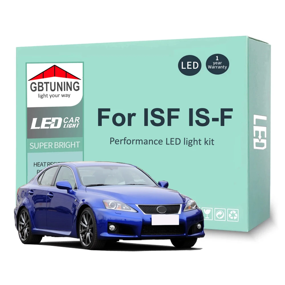 16Pcs LED Interior Light Bulb Kit For Lexus IS-F IS F ISF 2008 2009 2010 2011 2012 2013 2014 Car Dome Reading Trunk Lamp Canbus