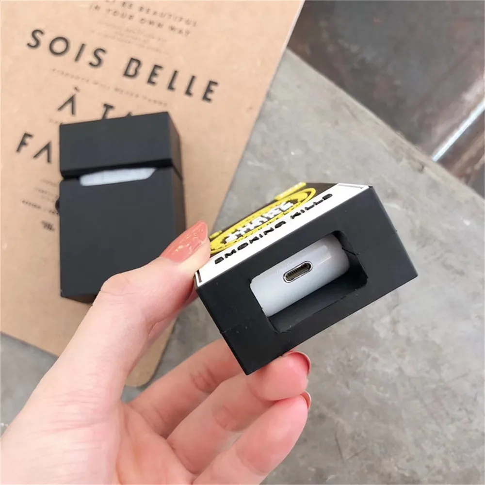 ل Airpods برو 1 2 3 حالة غطاء الأزياء بارد شعبية الفاخرة صندوق سجائر حقيبة سماعة الاذن سيليكون سماعة الغطاء الواقي