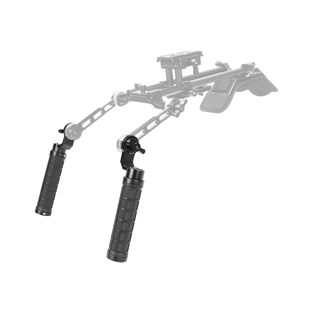 CAMVATE A Pair Rubber Handgrips With ARRI Rosette M6 Female Thread Connection For DSLR Camera Shoulder Mount Rig Support System