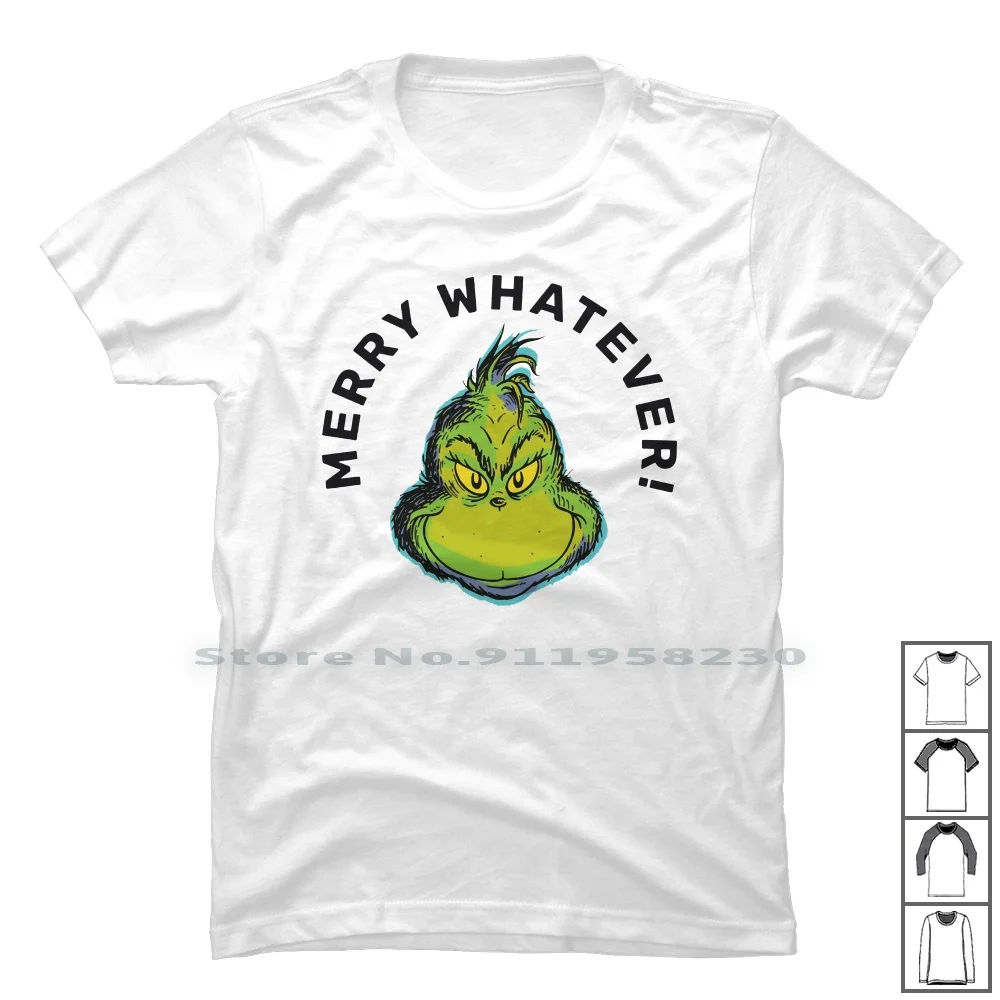 Merry Whatever T Shirt 100% Cotton Illustration Whatever Popular Cartoon Trend Merry What Hate Ever Hot Eve End