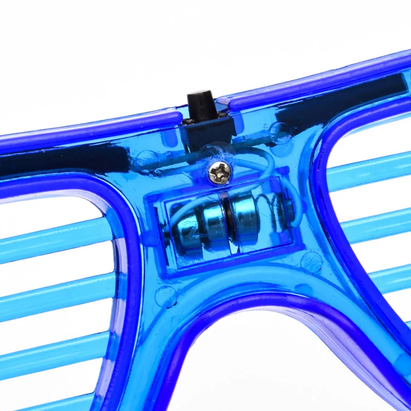 Christmas LED Blinds Glasses Party Luminous Light Up Rave Costume Decor