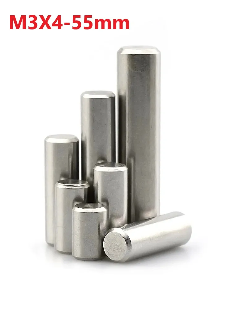 M3 Cylindrical Pin Locating Dowel 304 Stainless Steel Solid Needle Roller Thimble 3mm x 4 5 10 12 14 16 18 20 45 50 55mm